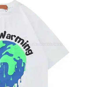 เสื้อยืดผู้ชายขนาดใหญ่แห้งเร็วใส่สบายพิมพ์ลายพัฟโลโก้เบาผ้าฝ้าย/โพลีเอสเตอร์ถักสำหรับกลางแจ้ง - Product Image 5