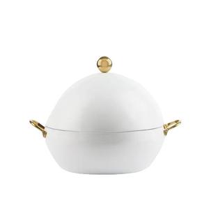 Handmade Hot Selling Trending Casserole Metal Hotpot With Gold Wire <b>Mesh</b> Stand Unique Design Wholesale Luxury <b>Food</b> Server - Product Image 6