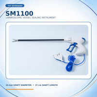 YYF SM1100 Instrument de scellement vasculaire laparoscopique vétérinaire réutilisable de 10 mm et 37 cm avec morsure droite à double ouverture
