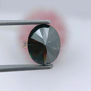 Diamante suelto de moissanita de corte ovalado verde 20.0ct hecho a mano certificado 1.0ct joyería de Diamante Suelto de corte ovalado verde - Product Image 4