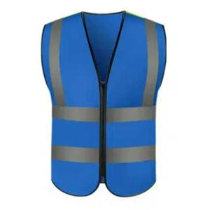 Chaleco de seguridad de poliéster ligero con tiras reflectantes para construcción industrial y uso en exteriores - Product Image 5
