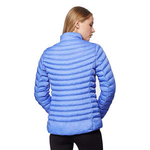 Chaqueta acolchada de lona transpirable para mujer con cremallera completa Abrigo con capucha con bolsillo de prendas de vestir Chaqueta tejida baja MOQ - Product Image 3