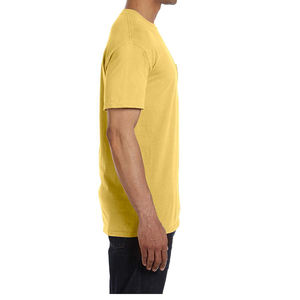 T-shirt à séchage rapide pour homme en coton de qualité imprimé uni à col en O Stock à manches courtes avec poches couleurs unies Style de mode confortable - Product Image 4