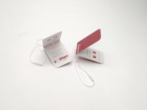 ป้ายแท็กแขวนแสดงโลโก้โซเชียลมีเดียแบบกำหนดเองแท็กส่งเสริมการขายการ์ดพับสำหรับโฆษณาเสื้อผ้าเครื่องใช้สำนักงาน - Product Image 3