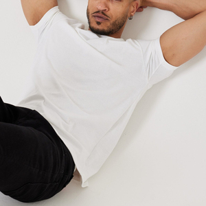 T-shirt de sport à manches courtes en coton à col ras du cou pour hommes T-shirt à manches courtes pour hommes de grande taille - Product Image 5