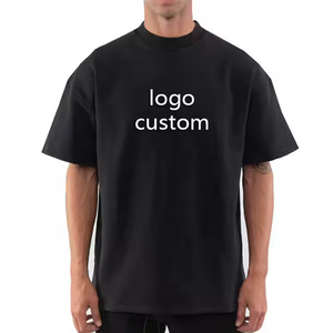Nouveau design, vente en gros de t-shirts blancs de haute qualité, t-shirt en coton imprimé graphique personnalisé vierge, t-shirt uni surdimensionné et lourd pour hommes - Product Image 4