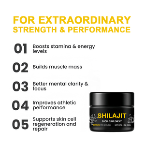 Résine de Shilajit de l'Himalaya Hearns, originale, 100% pure, complément minéral avec 85% d'acide fulvique, 2 cuillères par jour, flacon de 60g - Product Image 2