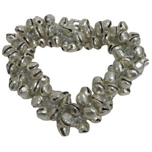 Artisanat fer/perles noël suspendus coeur nickelé pour la maison vacances décoration de noël ornement personnalisé en vrac - Product Image 2