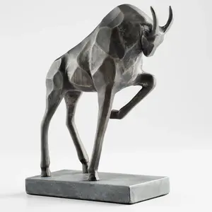 Escultura de Animales de Aluminio de Diseño Artesanal, Arte Contemporáneo, Figura Antigua Chapada en Oro, Decoración de Mesa Moderna, China - Product Image 3