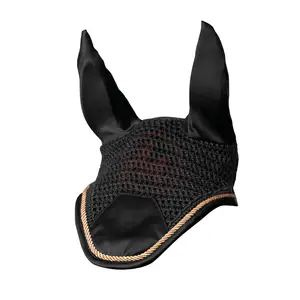New Arrival Equestrian Supplier Equine Equipment Horse Ear Bonnet Customized Knitted Sport Horse Fly Veil
