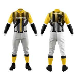 Precio al por mayor Camisetas de béisbol Pantalones Ropa de béisbol Fabricante Personalizado Nuevo diseño Transpirable Uniforme de béisbol - Product Image 1