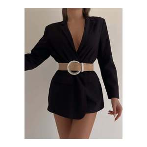 Ceinture élastique en paille tressée pour femme, ceinture de veste, ceinture de chemise, ceinture de robe - BLANCHE - Product Image 5