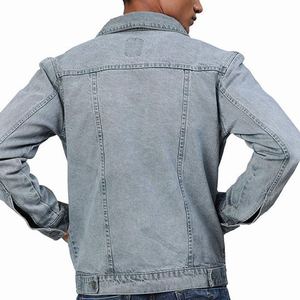 Veste en jean d'hiver de couleur unie d'approvisionnement d'usine pour hommes Vestes en jean d'équitation avec logo personnalisé de marque de qualité avec un design hautement durable - Product Image 2