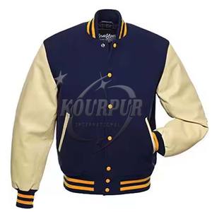 Chaquetas de béisbol universitaria de lana de gran tamaño para hombre con cuello levantado logotipo personalizado parches bordados al por mayor etiqueta personalizada logística - Product Image 4