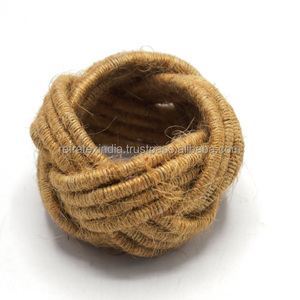 Design élégant, vente en gros, aspect jacinthe d'eau, fil de coton, matériau naturel, porte-rond de serviette à un bon prix du fabricant - Product Image 3