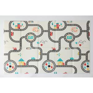 Double-Sided 200x130x1cm Foldable XPE <b>Foam</b> <b>Play</b> Mat for Babies Non-Toxic Waterproof & Lightweight Design Car Race Highway Theme - Product Image 1