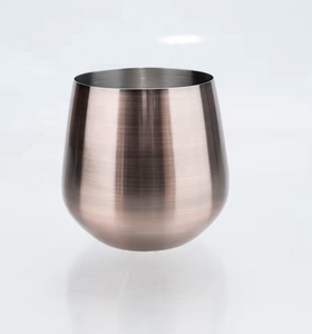 Verres à vin sans pied en acier inoxydable avec logo personnalisé, verres à shot en métal 16oz 18oz, or, cuivre, argent - Product Image 6