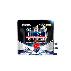 Tablettes lave-vaisselle Finish, Brillance Ultime Infinity, 160 tablettes (80 x 2 paquets), Parfum Frais, Nettoyage & Brillance, Détergent en tablettes Finish Quantum - Product Image 1