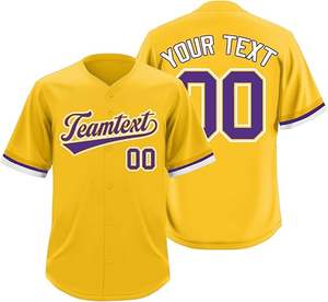 Wholesale Custom 100% <b>Polyester</b> Solid Baseball Jersey Quick Dry Heat-Transfer Printed <b>Tshirt</b> Available Sets Custom Design - Product Image 1