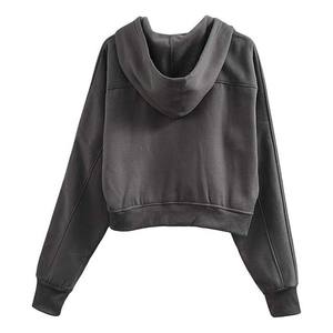 Hoodie court à capuche pour femme de qualité supérieure pour un usage quotidien, confortable, léger, tissu doux, impression personnalisée - Product Image 2