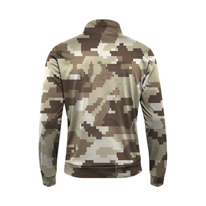Sweat à capuche zippé en polaire camouflage numérique pour homme, col montant, streetwear décontracté, broderie OEM, veste zippée camouflage - Product Image 2