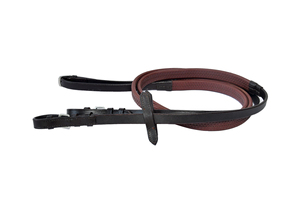 Rênes en cuir de qualité durable Épi de cheval marron avec cuir indien de qualité supérieure et poignée en caoutchouc pointillé solide - Product Image 3