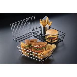 Modern Rectangle Kitchen Storage with Metal Wire Mesh and <b>Wooden</b> Handle <b>Circle</b> Design Fruit Gardening Harvest Basket - Product Image 1