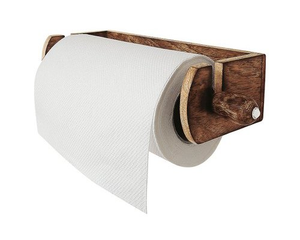 Mesa de comedor de papel tisú de cocina casera hecha a mano, servilletero de madera de acacia y mango decorativo - Product Image 5