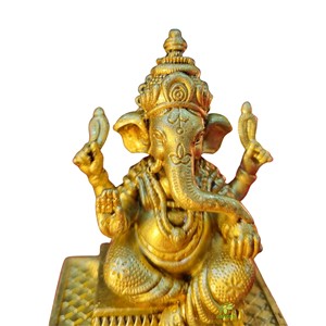 เทวรูปพระพิฆเนศที่ทำด้วยมืออันสวยงามสำหรับตกแต่งโฮมออฟฟิศและโอกาสของขวัญมงคล - Product Image 5