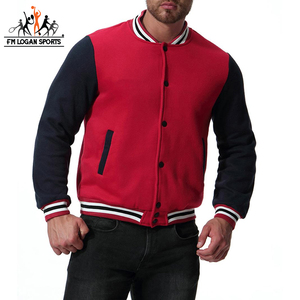 Chaquetas de béisbol para hombre, de alta calidad, con cuello levantado y mangas largas, precio ajustable, FM LOGAN SPORTS - Product Image 3