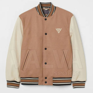 High Quality <b>Lightweight</b> Winter Lettermen <b>Jacket</b> for <b>Men</b> Custom Made OEM Service High Street Style Canvas Fabric Stand Collar - Product Image 1