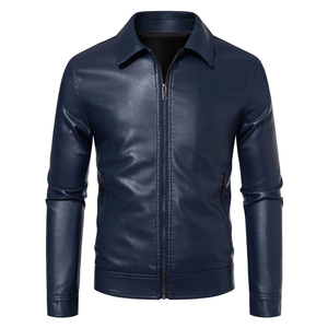 Chaquetas ejecutivas formales ajustadas para hombre, abrigos de cuero PU informales de negocios para hombre de buena calidad - Product Image 3