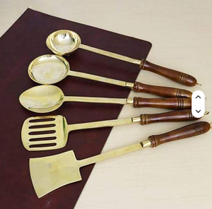 Premium Handcrafted Brass <b>Ladle</b> & Skimmer Set Traditional Kitchen Tools for Serving Frying & Straining Durable & Elegant Design - Product Image 4