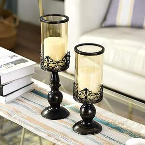 Centres de table de bonne conception Chandelier conique fantaisie minimaliste Bougeoir métal laiton or argent pour Noël - Product Image 6