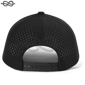 Casquette de baseball élégante à séchage rapide pour hommes avec panneaux en maille découpés au laser Fermeture à visière incurvée Respirabilité - Product Image 4