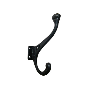<b>Black</b> Metal Double <b>Hook</b> Rustic Style Heavy-Duty Coat <b>Hook</b> for Clothing Wall Mount Drill Installation Rustic Antique Style Metal - Product Image 3