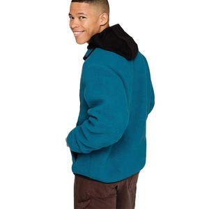Adjustable <b>Sherpa</b> Fleece <b>Men's</b> <b>Jackets</b> New Arrival OEM Service <b>Jacket</b> For <b>Men</b> Breathable Plus Size Wholesale Clothing Custom - Product Image 4