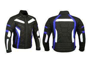 Veste de moto de style cruiser été/hiver coupe décontractée couture rétro certifiée CE ignifuge anti-UV - Product Image 3