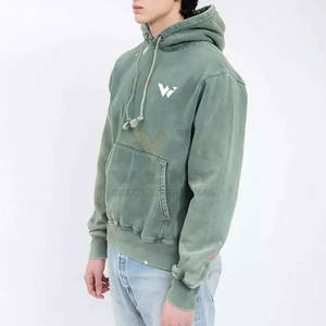 Meilleure vente Sweat à capuche en molleton délavé à l'acide pour hommes, vêtements d'hiver personnalisés avec éclaboussures de peinture sur les manches, sweats à capuche thermiques à motif imprimé - Product Image 2