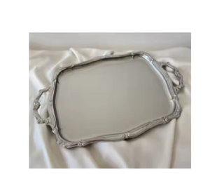 Plat de maison et de table Plateau de service en acier inoxydable pour aliments et fruits Plateau en métal fait main de style classique Nouveau design - Product Image 1