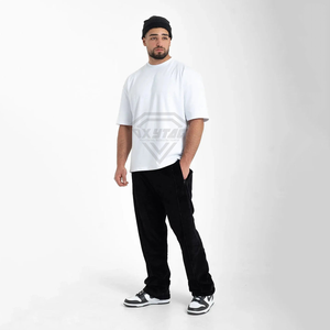 Custom Wholesale Mens Oversized T Shirt Heavyweight Cotton <b>Plain</b> Blank <b>White</b> Dropshoulder Streetwear Gym <b>Tshirt</b> OEM Manufacturer - Product Image 6