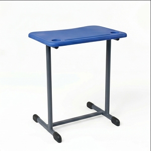 Bureau d'école commercial moderne ARSU avec chaise colorée et plateau en bois blanc, design durable, garantie de 2 ans pour une utilisation en classe - Product Image 3