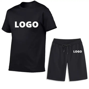 Premium qualité été nouveaux hommes décontracté respirant Shorts ensembles à manches courtes t-shirt Shorts solide survêtement ensemble - Product Image 2