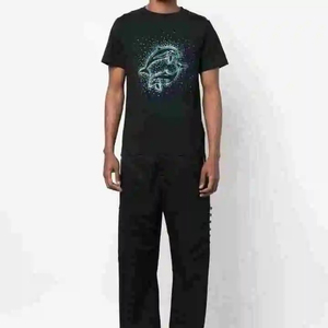 Vente en gros T-shirts décontractés 100% coton avec strass personnalisés imprimés par transfert de chaleur pour hommes dans toutes les couleurs et tailles - Product Image 2