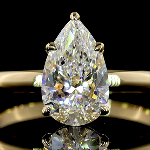 แหวนหมั้นเพชรทรงลูกแพร์ 1.32 กะรัต ทองคำขาว 14K งานฝีมือสุดหรูสำหรับเจ้าสาว - Product Image 2