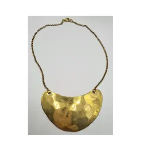 Stylish Brass Necklace With Chain Made in Design Light Weight Jewelly design piece with sale product free sample