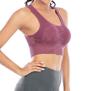2023 Premium Quality Plus Size Lightweight Breathable Women Gym <b>Bra</b> Spandex Polyester Seamless - Product Image 3