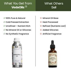 Aceite Orgánico de Bhringraj para Cabello Dañado, Hidratante, Vegano, a Base de Aceite de Coco Herbal, Nutritivo - Product Image 4