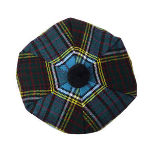 Meilleure qualité Tartan laine Tammy casquettes couleur unie plaine broderie impression personnalisée ODM usine en gros pour l'automne en plein air - Product Image 2