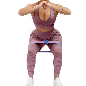 Conjunto de yoga deportivo para mujer a la moda Ropa de gimnasio más vendida en línea con precio razonable Logotipo de talla grande en la cintura Entrenamientos para niñas - Product Image 6